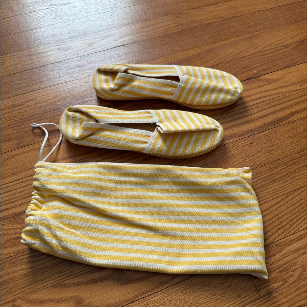 Vintage Striped Yellow and White Women’s Espadrille.